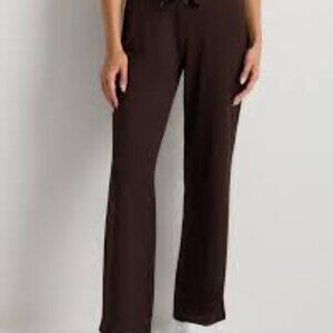 NWT Quince Flowknit Wide-Leg Pants • XS • Heather Coffee Bean Brown